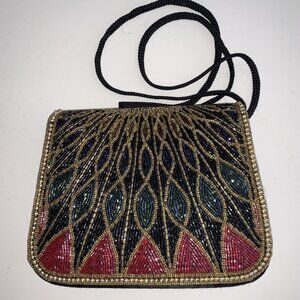 La Regale Ltd.Beaded Satin Evening Bag